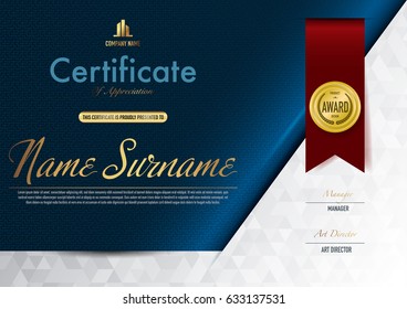 Certificate template luxury and diploma style,vector illustration.Eps10.