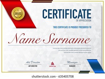 Certificate template luxury and diploma style,vector illustration.