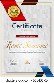 Certificate template luxury and diploma style,vector illustration.