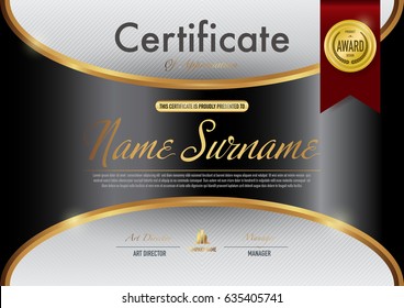 Certificate template luxury and diploma style,vector illustration.