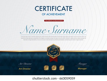 Certificate template luxury and diploma style,vector illustration.