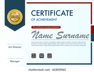 Certificate template luxury and diploma style,vector illustration.