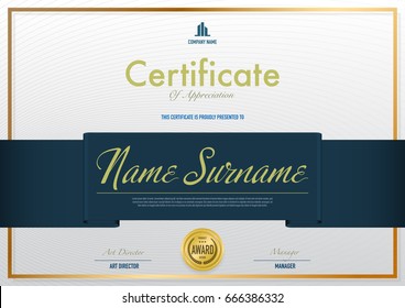Certificate template luxury and diploma style,vector illustration.