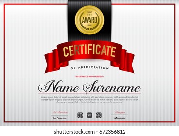Certificate template luxury and diploma style,vector illustration.