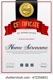 Certificate template luxury and diploma style,vector illustration.