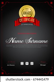 Certificate template luxury and diploma style,vector illustration.