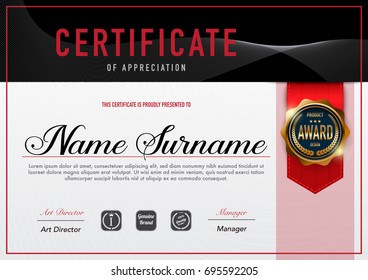 Certificate template luxury and diploma style,vector illustration.