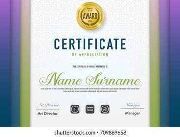 Certificate template luxury and diploma style,vector illustration.