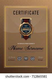 Certificate template luxury and diploma style,vector illustration.