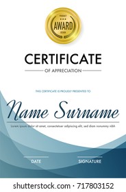 Certificate template luxury and diploma style,vector illustration.