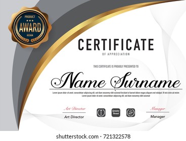 Certificate template luxury and diploma style,vector illustration.