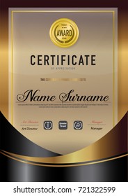 Certificate template luxury and diploma style,vector illustration.
