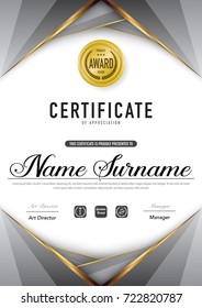 Certificate template luxury and diploma style,vector illustration.