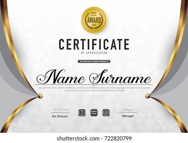 Certificate template luxury and diploma style,vector illustration.
