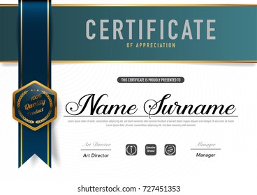 Certificate template luxury and diploma style,vector illustration.