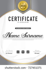 Certificate template luxury and diploma style,vector illustration.