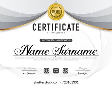 Certificate template luxury and diploma style,vector illustration.