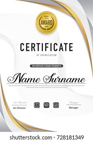 Certificate Template Luxury Diploma Stylevector Illustration Stock ...