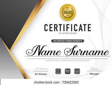 Certificate template luxury and diploma style,vector illustration.