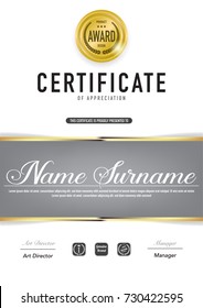 Certificate template luxury and diploma style,vector illustration.