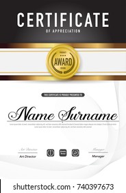 Certificate template luxury and diploma style,vector illustration.