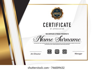 Certificate template luxury and diploma style,vector illustration.