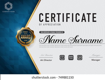 Certificate template luxury and diploma style,vector illustration eps10.