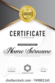 Certificate template luxury and diploma style,vector illustration eps10.