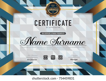 Certificate template luxury and diploma style,vector illustration.