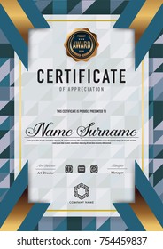 Certificate template luxury and diploma style,vector illustration.