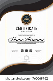 Certificate template luxury and diploma style,vector illustration.