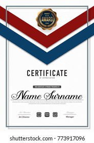 Certificate template luxury and diploma style,vector illustration.