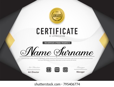 Certificate template luxury and diploma style,vector illustration.
