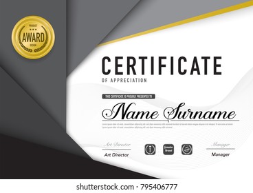 Certificate template luxury and diploma style,vector illustration.