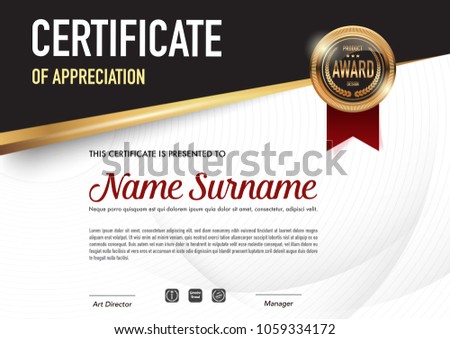 Certificate template luxury and diploma style,vector illustration.