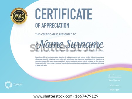 Certificate template luxury and diploma style,vector illustration.