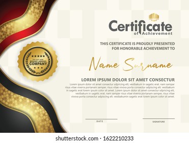 certificate template with luxury and elegant on ornament and texture pattern background, diploma,Vector illustration