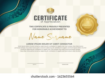certificate template with luxury and elegant on ornament and texture pattern background, diploma,Vector illustration