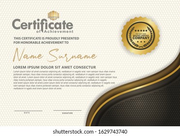 certificate template with luxury and elegant on ornament and texture pattern background, diploma,Vector illustration