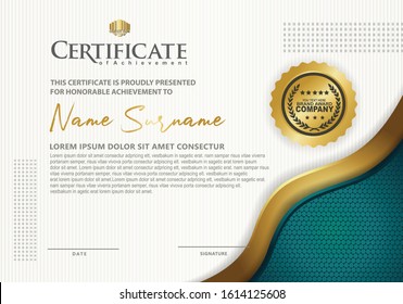 certificate template with luxury and elegant ornament and texture pattern background, diploma,Vector illustration