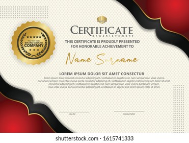 certificate template with luxury and elegant ornament and texture pattern background, diploma,Vector illustration