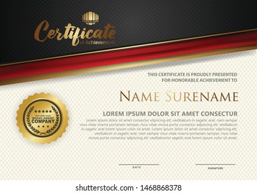 certificate template with luxury and elegant texture modern pattern,diploma,Vector illustration