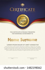 Certificate template with luxury and elegant texture modern pattern,diploma,Vector illustration