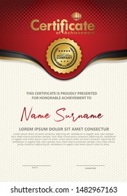 Certificate template with luxury and elegant texture modern pattern,diploma,Vector illustration