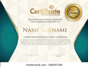 Certificate template with luxury and elegant texture modern pattern,diploma,Vector illustration