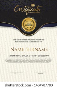 Certificate template with luxury and elegant texture modern pattern,diploma. Vector illustration.