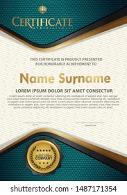 Certificate template with luxury and elegant texture modern pattern, diploma, Vector illustration