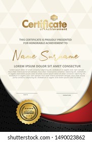 Certificate template with luxury and elegant texture modern pattern, diploma, Vector illustration