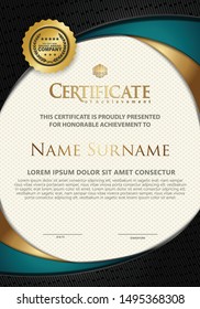 Certificate template with luxury and elegant texture modern pattern, diploma, Vector illustration