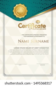 Certificate template with luxury and elegant texture modern pattern, diploma, Vector illustration